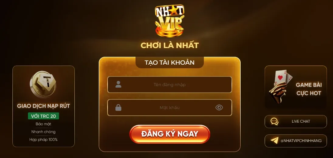 Giao diện đơn giản, dể dùng tại Nhatvip